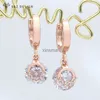 Stud S Z DESIGN New Elegant Colorful Round Crystal Dangle Earrings Cubic Zirconia Eardrop For Women Wedding Luxury Fine Jewelry Gift YQ240129