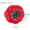 Broschen Emaille Rote Tomate Brosche Für Frauen Unisex Gemüse Obst Pin Kleidung Anzug Mantel Tasche Zubehör Urlaub Bankett Täglichen Schmuck