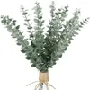 Fleurs décoratives feuilles d'eucalyptus artificielles saint-valentin fausses plantes branches de feuilles vertes pour bricolage couronne de mariage Bouquets décor