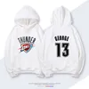 Thunder Team Durant Size 35 Weishao 0 George Hooded Hoodie Spring and Autumn Basketball Clothing Jacket Trend
