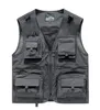 Gilet da uomo in rete casual outdoor fashion multi tasca gilet fotografico da pesca