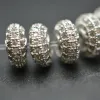 Perline 5x9mm Pavimentato Zircone Piatto Rotondo Rondelle Forma Distanziatore Perline Sfuse Risultati Dei Gioielli Fai Da Te 10pc Pet Lotto