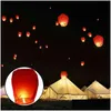 Candles 10-30Pcs Chinese Paper Sky Flying Ing Lanterns Fly Candle Lamps Light Christmas Party Wedding Festival Decoration R231128 Dr Dhak1