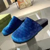 Fashion womens mens mule half slippers flat sandals Room slippers retro brand slipper high quality silk upper Letter Slippers rubber sole Couple slippers size 35 46