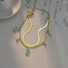 Link bransolety bohemijska natury Bransoletka dla kobiet urok 2 -warstwowy stal ze stali nierdzewnej Złote srebrne kolorowe bransoletki Prezenty biżuterii