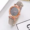 Orologio casual con stella cinturino in pelle sabbiata quadrante argento con diamanti orologi da donna al quarzo orologi da polso da donna regalo delicato186m