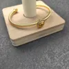 Spedizione gratuita Designer di gioielli di lusso David Yuman Bracciali 4mm Oro quadrato con diamanti Anello aperto Pulsante Filo Bracciale multicolore Circonferenza della mano consigliata