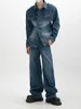 Herrenjacken, Kleidung im Avantgarde-Stil, dekonstruierte Jeansmäntel, ausgewaschene Cargo-Outfits, Mode