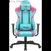 Autres meubles Chaise de jeu JUMMICO réglable Racing Halo Series Conception spécialisée Ergonomique Ordinateur pivotant confortable avec tête Q240129