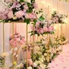 40 cm pawi liści hortensji sztuczne bukiet kwiatowy dedor w wesel
