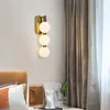 Wall Lamp Nordic Modern Design Acrylic Ball Luxury Led Interior Decoration House Corridor Metal Sconce Bedroom Light Fixtures