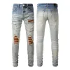 Designer Jeans Herren Denim Stickerei Hosen Mode Löcher Hosen US Größe 28-40 Hip Hop Distressed Zipper Hosen Für Männer 2024 Top Verkauf 757053822