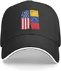 ボールキャップ米国ベネズエラフラッグユニセックスパパ帽子調整可能なトラッカーカジュアル野球帽