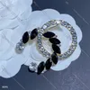 Trendige Doppelbuchstaben-Broschen, luxuriöse Diamant-Brosche, Anzug, Kristall-Corsage für Damenschmuck