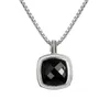 Designer David Yuman Jewelry 's Popular Cable 20mm Square Large Pendant Necklace Best-selling Necklace Accessory