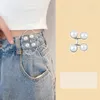 Broches pour jupe en jean pour femme, boutons de taille en perles, réglables et détachables, sans crochet, épingles à boucle coupe-vent, vente en gros