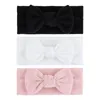 Hair Accessories Classical 2024 Winter Waffle Fabric Tie Bow Girl's Headband DIY For Baby Headwear Fashion Headwrap