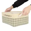 Dog Apparel Storage Toy Basket Personalized Pet Customized Name Box Organizer For Leashes Collars Clothes Supplies