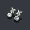 2023 Luxury Diamond Stud Brand Logo Grabar Joyería Lady Studs Pendientes de diseño de moda Acero inoxidable Plata Elagant Mujeres SMA210S