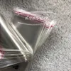 100pcsロット7x11cmギフトラップOpp opp transparecyダストバッグ印刷2c宝石用の2cパッキング自己粘着プラスチックヘアリップヘアロープ245b