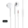 3.5mm aux jack in-ear esporte fone de ouvido com fio fones de ouvido estéreo baixo isolamento ruído handsfree música fones com microfone