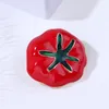 Broschen Emaille Rote Tomate Brosche Für Frauen Unisex Gemüse Obst Pin Kleidung Anzug Mantel Tasche Zubehör Urlaub Bankett Täglichen Schmuck