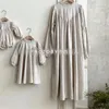 Vestidos da menina do bebê primavera verão macio algodão linho cor sólida crianças roupas bonito boêmio infantil da criança meninas roupas