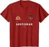 Erkek Tişörtleri Amsterdam T-Shirt Sport/Futbol Jersey Tee Bayrak Futbol Tişört. Yaz pamuklu kısa kollu o yaka erkek tişört
