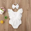 Robes de fille focusnorm princesse bébé bébé fille roberie / robe en dentelle fleurs imprimé volants à manches courtes