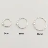 Ringe 20pcs Nase Hoop Ring Sterling Sier Nase Ring 22G Nariz Septum Tragus Helix Daith Ohr -Hoop Piercing Schmuck 6mm 8mm10 mm