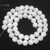 Lucite Pick Size 4.6.8.10.12mm White Pearl Mop Runda Runda pärlor 15.5 "/Strand för smyckenillverkning