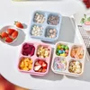 Dinnerware Bento Box Beige Rugged And Durable Lattice Design Simple Beautiful Wheat Orange Material Fresh-keeping Storage Blue