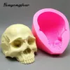 Skull Silicone Mould Fondant Cake Mould Resin Gypsum Chocolate Candle Candy Mould T200524256n