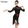 Stage Wear Children's Latin Dance Costumes Girls Competition Performance Practice Service Princess Tassel Dress