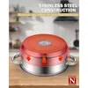 Batterie de cuisine Cook N Home Kitchen 12 pièces de base en acier inoxydable, casseroles et poêles, ensemble de casseroles en argent