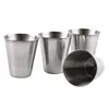 1-5 peças/set mini copos de aço inoxidável copos de cerveja de vidro copos de vinho de metal copos de café laminados copos de leite acampamento e caminhadas copos portáteis 240129