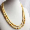 Colliers 35/40/45/50/55cm 2 * 4 mm 3 * 6 mm Heishi Old Collier Topaz Yellow Bijoux en pierre naturelle élégante EXQUISITE Perle Chain de cou collier