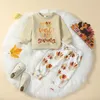 Clothing Sets CitgeeAutumn Thanksgiving Day Infant Baby Boys Girls Outfit Letter Turkey Print Long Sleeve Sweatshirt And Pants Set Clothes