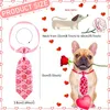 Hond Kleding 50 STKS Valentijnsdag Versieren Huisdier Kat Stropdassen Strikjes Liefde Patroon Puppy Stropdas Accessoires Voor Kleine Honden Benodigdheden