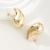 Gold drops earrings designer for women Stud Earrings Temperament Ear Jewelry5