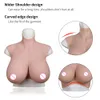 Costume Accessories 7th Pluse Size Silicone Breast Form Oil-free Breastplate Fake Tits for Crossdresser Transgender