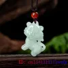 Pendants Burmese Jade Tiger Pendant Jadeite Pendants Stone Emerald Charms Real Accessories Natural Men Necklace Jewelry Green Talismans