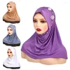 Ubranie etniczne muzułmańskie hidżab sztuczne perłowe koraliki arabska chustka na głowę dla kobiet solidne kolory hidżabs głowa szalik szal Turkey Bandana wystrój