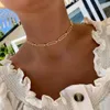 2021 cadeau de Noël unique femmes bijoux or rempli micro pavé cz épingle de sécurité lien chaîne collier ras du cou 32 10 cm couche sexy 12333