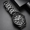 Armbandsur Carnival Top Quartz Watch Men T25 Tritium Luminous Mens Black Full Steel Waterproof Watches Relojes Will22218C