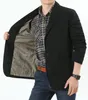 Mens Denim Blazer Male Suit Casual Pocket Work Jacket Fashion Jeans Blazers Loose Outerwear 240125