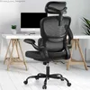 Autres meubles Chaise de bureau ergonomique Razzor Chaise de bureau en maille à dossier haut avec support lombaire et appui-tête réglable Chaise de jeu pour ordinateur Q240129