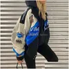 Cycling Jackets Womens Jacket Spring And Autumn Hip-Hop Street American Zipper Cardigan Motorcyc Clothing Tide Brand 2022 Fashion Ins Dh6Qn