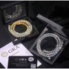 Custom Iced Out VVS Moissanite Tennis Chain Bracelet Necklace 2Mm 3Mm 4Mm 5Mm 6Mm 9K 10K 14K Solid Gold