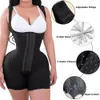 9 Bones Fajas Colombianas Damen-Shapewear-Body mit Haken-Ösen-Verschluss, Bauchkontrolle, verstellbarer Schritt, offene Brust, Gaine Amincissante 240122